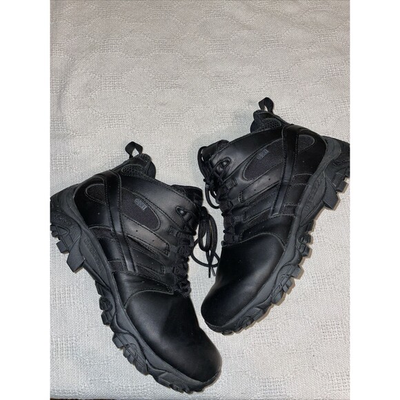 Merrell Tactical Men’s Hiking Boots Sz 11.5 M Black Leather Outdoors Police NWOB - Picture 1 of 12